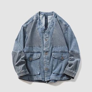 Nouvelle Arrivée Veste en Jean Tissé Déchirée à Boutons pour Homme, Conception Personnalisée de Haute Qualité, Style Décontracté Streetwear, Respirante, Lavée, Hiver - Product Image 6