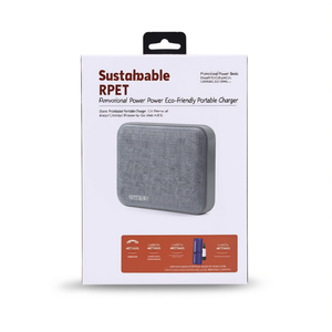 Power Bank Promozionale Sostenibile in RPET, Caricabatterie Portatile Ecologico - Product Image 2