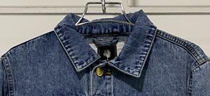 เสื้อแจ็กเก็ตยีนส์คอปกตั้งแขนยาวสำหรับผู้ชายเสื้อแจ็คเก็ตผ้าเดนิมผ้าฝ้าย100% ซักได้สำหรับใส่กลางแจ้ง - Product Image 3