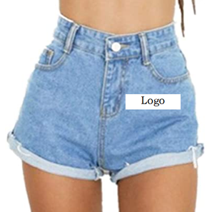 Wholesale Hot Selling Cheap Stock Fashion Apparel <b>Womens</b> Junior Vintage Denim High <b>Waisted</b> <b>Jeans</b> Shorts Sourcing - Product Image 2
