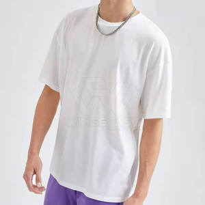 T-shirt 100% coton de couleur unie sur mesure pour hommes Streetwear T-shirts unisexes imprimés à coupe ample - Product Image 6