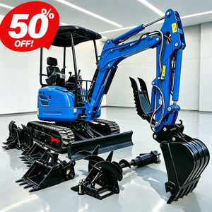 Meilleur Prix <span class=keywords><strong>Micro</strong></span>-Excavatrice 1.8t avec Moteur Kubota D902, Chariot à Chenilles, Bras de Prolongation et Bras Pivotant pour Jardin Résidentiel - Product Image 1