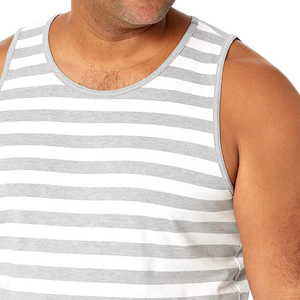 เสื้อกล้ามผู้ชายผ้าฝ้ายแห้งเร็วสำหรับวิ่งกีฬายิมระบายอากาศได้ดีดีไซน์แบบถัก - Product Image 5