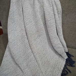 Modern Style Eco-Friendly Cotton Woven <b>Throws</b> Yarn Dyed Pattern with Fringes <b>for</b> Home Decor on <b>Couch</b> and Sofa - Product Image 1