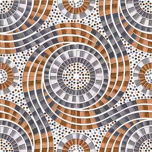 Carreaux de porcelaine résistants de série de poinçon 30x30cm conception indienne extérieure de poinçon profond de Matt - Product Image 1