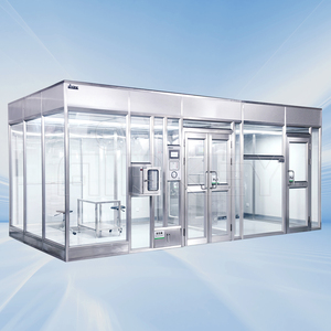 Turnkey Modular Cleanroom ISO 8 GMP Grau D para Suplemento Dietético Produção em Pó com HEPA FFU HVAC e Pass Box - Product Image 1
