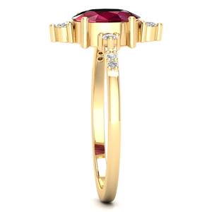 Bagues solitaires en argent sterling 925 de qualité supérieure REYES, moissanite taille ovale, 1,25 carat, pierre précieuse rubis, bijoux fins minimalistes - Product Image 3