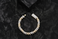 Bracelets en corde de diamant de 9mm de valeur supérieure pour unisexe meilleurs prix vente bijoux fins à la mode pièces de déclaration
