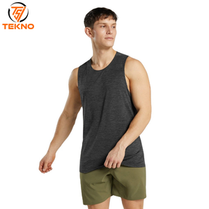 เสื้อกล้ามออกกำลังกายแขนกุดสำหรับผู้ชาย, เสื้อกล้าม100% คอตตอนแห้งเร็วระบายอากาศได้ดีผ้าถักยอดนิยม - Product Image 1