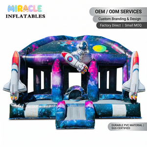 Castillo Inflable con Temática Espacial Comercial, Casa de Brinco con Diseño de Astronauta y Cohete, Brincolín para Alquiler en Fiestas y Eventos - Product Image 1