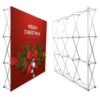 Support d'affichage pop-up professionnel classique en tissu à tension Velcro, cadre en aluminium, surface mate/brillante, installation facile, taille personnalisée