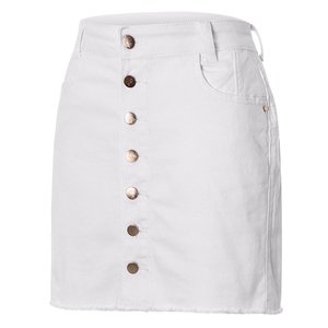 Jupe d'été en jean taille haute pour femmes, Slim, bouton d'épissure, short en jean, jupe de plage - Product Image 6