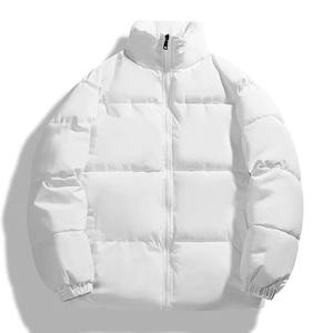 Veste d'hiver décontractée pour hommes Parka épaisse avec fermeture à glissière Manteau d'extérieur chaud à manches longues pour les couples en toile - Product Image 2