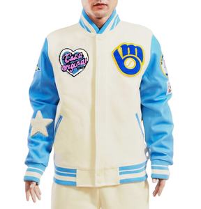 Venta caliente chaqueta de invierno para Hombre Nuevo diseño Letterman estilo Color sólido algodón buena costura bordado transpirable disponible - Product Image 1