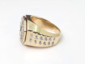 Bague Alphabet pour femmes de luxe en argent 925 certifié IGI classique rond taille brillant diamant - Product Image 4