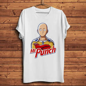 T-shirt Anime Punch Man 100% Coton Jersey Respirant avec Décoration Logo - Product Image 4