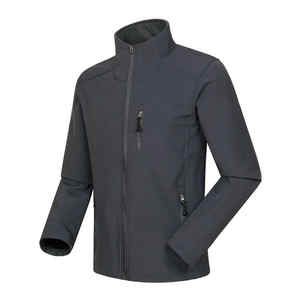 Veste Softshell pour homme en polyester 100% imperméable, coupe-vent, respirante, avec fermeture éclair, légère, logo personnalisé - Product Image 5