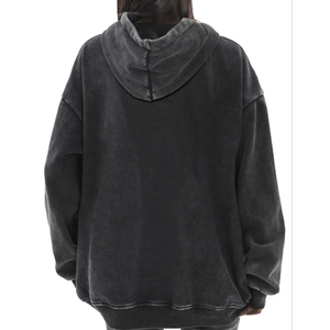 Sudadera Holgada Personalizada Streetrush con Logotipo Impreso, Cierre Completo, Transpirable, de Alta Calidad, Sudadera con Capucha para Hombre - Product Image 2