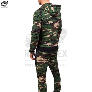 Conjunto Deportivo de Dos Piezas con Cremallera y Camuflaje con Logotipo Personalizado, Conjunto de Invierno Cálido y Transpirable con Capucha para Hombre - Product Image 5