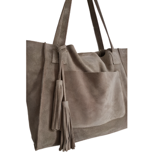 Suede Tote Bag for Women Recycled New Fashion Handbag Low MOQ From Vietnam High Quality Custom Logo - Product Image 2