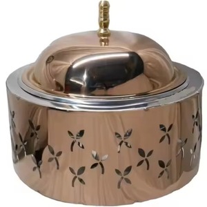 Esmalte Hotpot Forma redonda Hotel Ware Calentador de alimentos Estilo árabe de diseñador Minimalista Hot Pot - Product Image 2