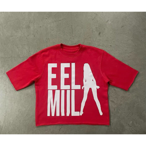 2025 moda en relieve de punto de gran tamaño 100% algodón de talla grande para hombres Color sólido pulóver camisetas TAMAÑO DE EE. UU. - Product Image 4