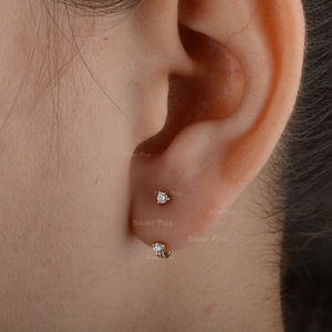 New Stylish Designs Solid 14k Solid Gold Earrings Handmade Jewelry From India Women Fashion Jewelry - Product Image 4