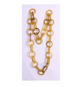 Collier fait main pour femmes perles de résine de haute qualité chaîne en argent classique style amoureux religieux Inde mode anniversaires - Product Image 3