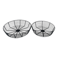 Panier à fruits en fil métallique noir, panier de rangement décoratif pour table, porte-fruits pour comptoir de cuisine, vaisselle moderne pour la maison et l'hôtel