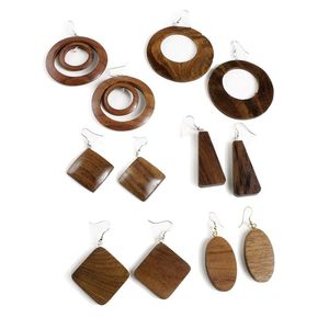 Boucles d'oreilles en bois avec logo personnalisé Fabricant en gros - Product Image 2