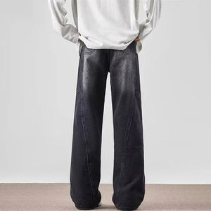 Pantalones vaqueros hechos de mezclilla para hombres y mujeres Pantalones ajustados Boyfriend Fit Jeans hechos con mezclilla de alta calidad - Product Image 5