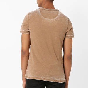 Camiseta de lavado ácido para hombre de bajo costo de Material de alta marca, producto superior transpirable, artículo fresco, camiseta de lavado ácido para hombre - Product Image 3