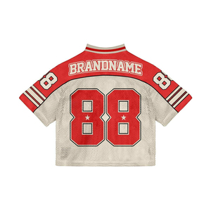 Y2K Streetwear Football T-Shirt Haute Qualité À Séchage Rapide Maille Respirant Surdimensionné Collège Football Jersey pour Hommes Vêtements D'été - Product Image 6