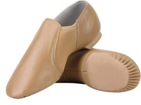 Chaussures de danse jazz et latine BOLD SMART pour hommes et femmes, tige élastique, cuir véritable, semelle fendue, doublure en coton, style classique à enfiler