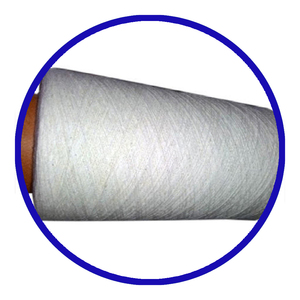 High Tenacity 100% <b>Polyester</b> Spun <b>Yarn</b> Ring Spun for Textile Weaving Raw White Color in India - Product Image 1