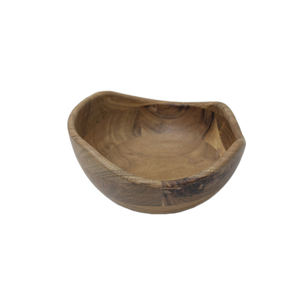 Bol de service de nourriture de forme ronde en bois de conception standard fini naturel pour la table à manger de cuisine bols de service de nourriture et de collations - Product Image 4