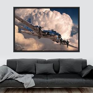 Modern Aviation <b>Canvas</b> Print - Military Aircraft Wall Decor,1P:Black <b>Framed</b> - Product Image 1