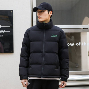 Chaqueta acolchada cálida de invierno de lana para hombre, ropa de abrigo acolchada impermeable a prueba de viento con logotipo personalizado y estilo de moda callejera - Product Image 3