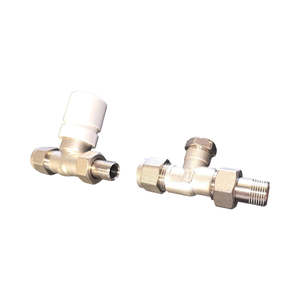 HM Nickel-Plated 3/8x16 Straight Lockshield Valve for Multilayer Radiators 16mm Adapters Temperature <b>Control</b> HVAC Systems Part - Product Image 3