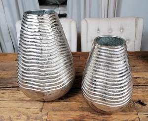 มาใหม่แจกันดอกไม้อลูมิเนียม Hammered ภาษาโปลิชคําสําเร็จรูปอินเดียขายส่งกระถางดอกไม้โลหะ - Product Image 4