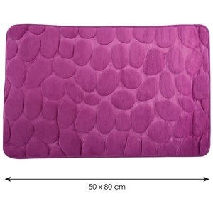 Alfombra de baño de espuma MSV con efecto piedra en color violeta 50 x 80 cm - Product Image 5