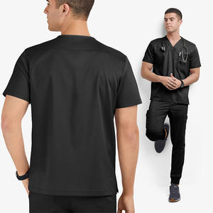 Ensemble de gommage unisexe pour hôpital avec tissu peigné Infirmière médicale Travail hospitalier Ensemble de gommage à la figue avec manches courtes Ensemble de gommage pour femmes Top - Product Image 5