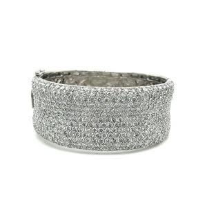 Hermosa pulsera de diamantes cultivados en laboratorio de corte redondo, excelente corte, joyería personalizada, brazalete con incrustaciones, regalo increíble para ella - Product Image 3