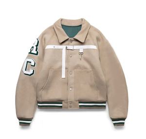 Chaqueta Varsity de Lana para Hombre, Estilo Urbano, Transpirable, Informal, con Bordado Chenille, para Invierno - Product Image 1