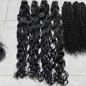 Hot Sale Remy <b>Hair</b> <b>Extensions</b> <b>Seamless</b> Weft 100% Human <b>Hair</b> Double Drawn Virgin Curly <b>Hair</b> Bundles - Product Image 5