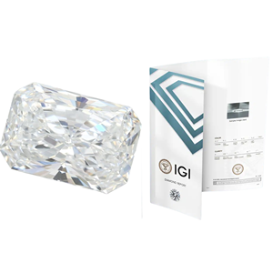 IGI Certified Radiant Cut 2CT Lab Grown Diamond D Color VS1 Clarity CVD HPHT Piedra solitaria suelta para la fabricación de joyas finas - Product Image 1