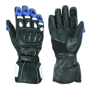 Guantes de moto de cuero genuino para hombre y mujer con logotipo personalizado Guante de Ciclismo de carreras de motos de la mejor gama - Product Image 1