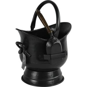 Seau à charbon de qualité supérieure en cuir épais avec poignée en cuir ergonomique pour plus de confort et de stabilité pendant le transport. - Product Image 2