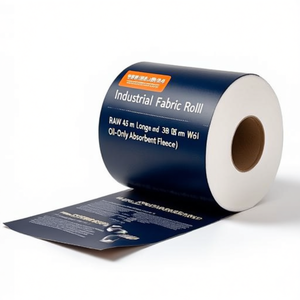 Rouleau de tissu industriel brut, 43 m de long et 38 cm de large, en molleton absorbant uniquement l'huile - Product Image 3