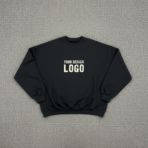 เสื้อฮู้ดดี้ผู้ชายสีดำล้วนคุณภาพสูง ขายส่ง ปักลายตามสั่ง แขนยาว คอกลม สำหรับผู้ชาย - Product Image 4